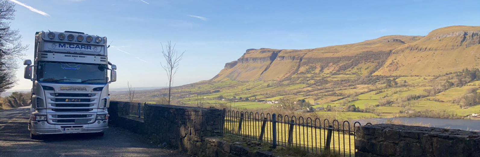 Michael Carr Transport haulage truck in Ireland